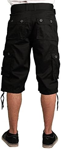 Gray Earth Young Men's Classic Cargo Shorts, Black, Size 38