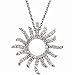 White Gold Diamond Sun Pendant Necklace