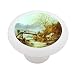 Search : A Winter Scene by Van Ostade Decorative High Gloss Ceramic Drawer Knob