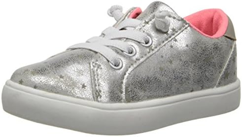 carter's Olivia Sneaker (Toddler/Little Kid/Big Kid),Grey/Silver,9 M US Toddler