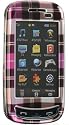 Premium Designer Hard Crystal Snap-on Case for Samsung Impression A877 - (AT&T) Cool Hot Pink Checker Print