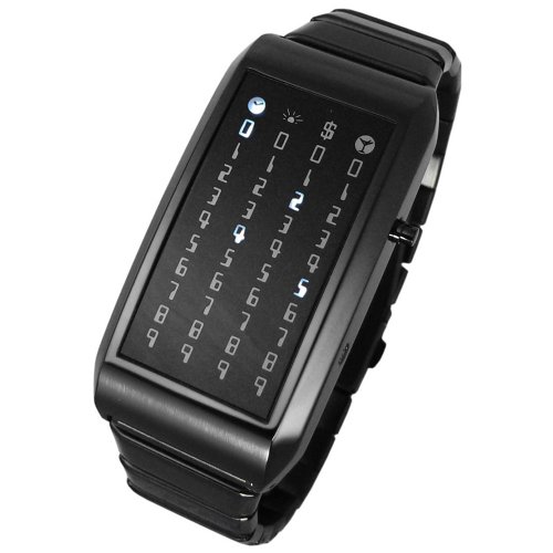 Tokyo Flash Men's Star Performer Black Ion Plated Watch #STAR/PERFOR/IPB/WHT