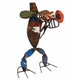 Small Musical Frog Playing Trumpet : Recycled Metal Garden Art Sculpture