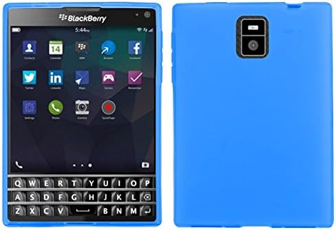 Warrior Wireless (TM) For BB Passport- TPU Cover - Blue TPU + Bundle = (ITEM + CELLPHONE STAND) - By TheTargetBuys