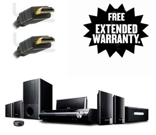 Sony BRAVIA DAV-HDX277WC Theater System with S-AIR Technology With A 1-Year Extended Warranty Service Plan & High Speed HDMI Cable (2 meters)