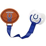 INDIANAPOLIS COLTS Team Logo BABY PACIFIER and CLIP with Silicone Nipple