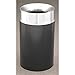 Glaro - F2035-BK-SA - Trash Can, Round, 33 gal, Black