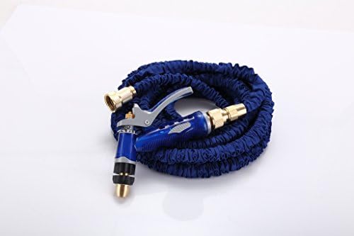 Dreamthinker, [ON SALE] 50 Ft Expandable Garden Hose Quick Connect, Comfortable Metal Spray Nozzle, Super Strong, Light Weight Hose (50 Ft)