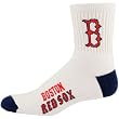 MLB Boston Red Sox Men's Quarter Socks, Large, White
