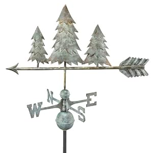31 Luxury Blue Verde Into the Forest Pine Trees Weathervane by 