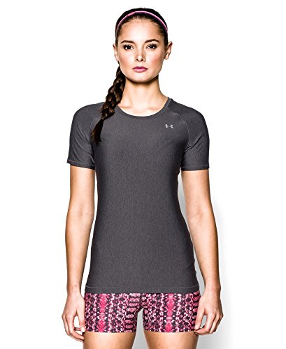 Under Armour Women's UA HeatGear® Armour Short Sleeve Small Carbon Heather
