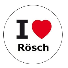 I love R�sch Aufkleber - 10 cm Durchmesser