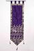 Purple Sari Wall Runner / Wall Hanging with Tab Tops and Tassels