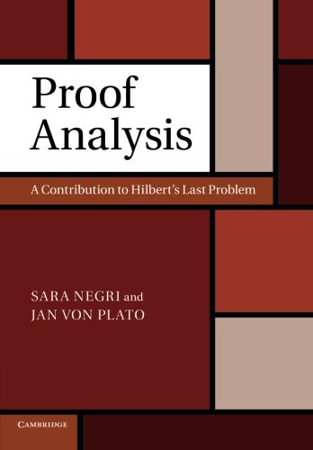 Proof Analysis: A Contribution to Hilbert's Last Problem