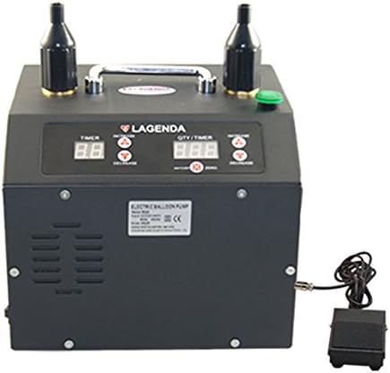 LAGENDA Time and Counter Function 110V 1400W Metal Black Electric Balloon Air Inflator with Foot Pedal