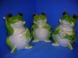 FROG 3-D Canister Set of 3 Frogs Froggy Canisters *NEW!*