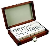 Double 9 Domines in leatherette carry case - 55 tiles