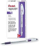 Pentel R.S.V.P. Ballpoint Pen, 0.7mm Fine Tip, Violet Ink, Box of 12 (BK90-V)
