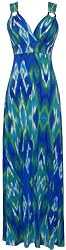 Print Maxi Dress with Wood Rings