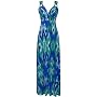 Print Maxi Dress with Wood Rings