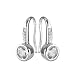14K White Gold 0.04 ct. Diamond and 1 1/3 ct. White Topaz Earrings