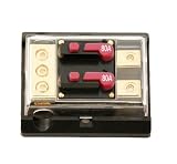Absolute 2DCB80 80 amp 2 gang 3 x 4 gauge input and 2 x 8 gauge output Vehicle / Car / Mobile Distribution Circuit Breaker