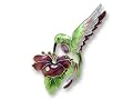 Amethyst Hummingbird Silver and Enamel Pin by Zarah