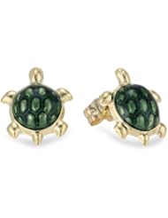 Disney Princess 14kt Gold Enamel Turtle Girls Stud Earrings