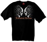 Hot Leathers Black X-Large Head Butt Skulls T-Shirt