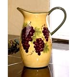 WATER PITCHER, JUICE PITCHER TUSCANY GRAPE DECOR