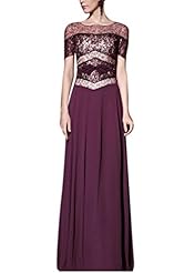 Sexy A-line Cocktail Floor Length Lace Beaded Sequined Short Sleeves Scoop Neck Evening Dress/Homecoming Dress/Prom Dress/Wedding Party Dress 