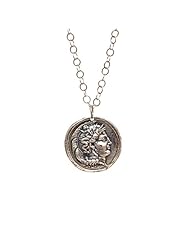 Ancient coin drop 20 chain necklace (Sterling Silver) by April Venus