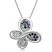 True Harmony by Carol Alt Sterling Silver Created Multi-Colored Stone Butterfly Pendant Necklace, 18