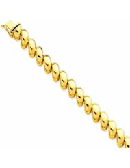Genuine 14K Yellow Gold San Marco Bracelet 8 Inches 15 Grams Of Gold 100% Satisfaction Guaranteed.
