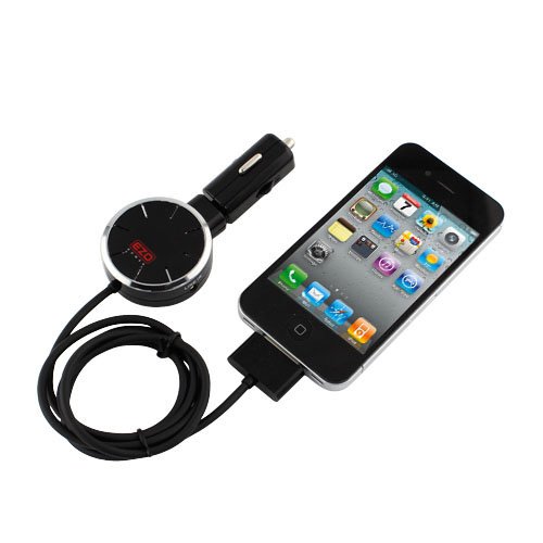 EZOPower LCD Stereo FM Radio Transmitter Charger Car Kit For iPhone 4, 4S, 4G, 3GS 3G / iPod Touch Nano (Made for iPod iPhone / Licensed by Apple)