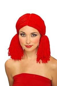 Forum Rag Doll Wig, Red, One Size