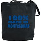 Canvas Tote Bag Black  100% Made In Montserrat  Country