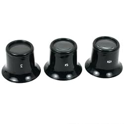 3 Loupe Jewelry Stamp Coin Magnifier 3x 5x 10x Tools