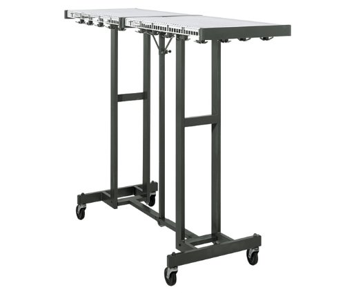 Magnuson Group Portable Folding Mega Rak with 144 Hanger Capacity, Charcoal Gray