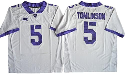 WEENKS Men's LaDainian Tomlinson 5 TCU Horned Frogs College Football Limited Jersey L White