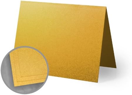 ASPIRE Petallics Gold Ore Folded Cards - A2 (4 1/4 x 5 1/2 folded) 98 lb Cover Metallic C/2S 400 per Carton