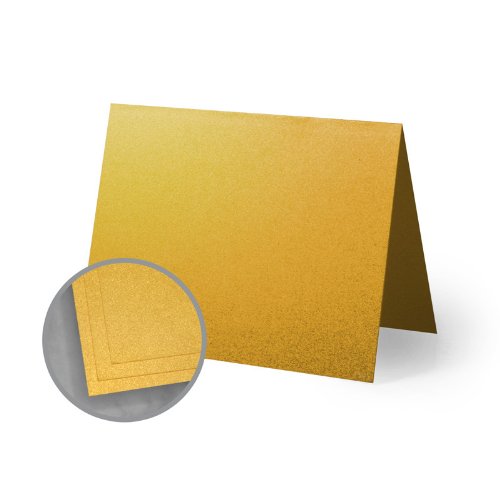ASPIRE Petallics Gold Ore Folded Cards - A2 (4 1/4 x 5 1/2 folded) 98 lb Cover Metallic C/2S 400 per Carton