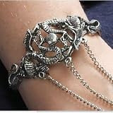 medieval dragon bracelet with gothic ring 3 chains New (shipping to canada)