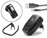 Original Blumax Mini Headset ET-09 f�r Alle Bluetooth handys PDAs MDAs Notebook Nokia Sony Ericsson Samsung V2.0 + EDR + -Ladekabel + - Netzteil  - 