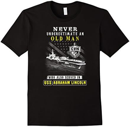Men's USS Abraham Lincoln (CVN-72) T-shirt , Never underestimate a 3XL Black