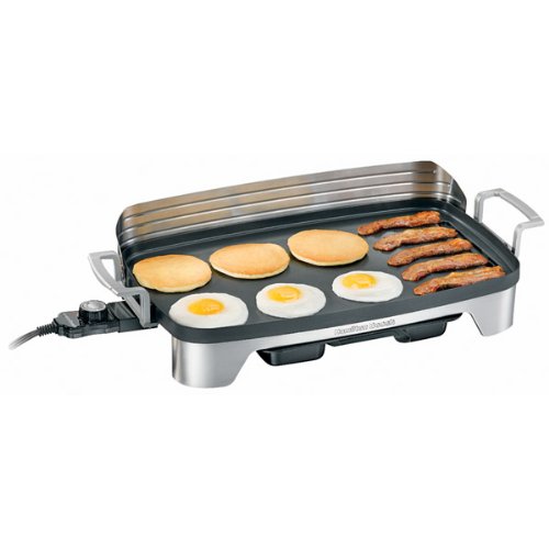 Premiere Cookware Electric Griddle With Backsplash And Warming Tray