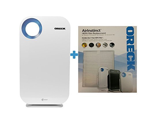Oreck AirInstinct HEPA Large Room Air Purifier w/Bonus Hepa Filter