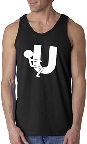 F*ck You (W) / Stick Man - Funny Tank Top by Cherrybargains - Black - L