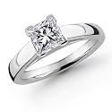 14K 1.00 Carat Princess Cut Cathedral Solitaire Diamond Engagement Ring (G-H ; SI1-2)