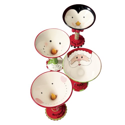 Grasslands Road Studio 100 Tipsy-Tini Merry Mixers 8-Ounce Martini Glasses, Set of 8